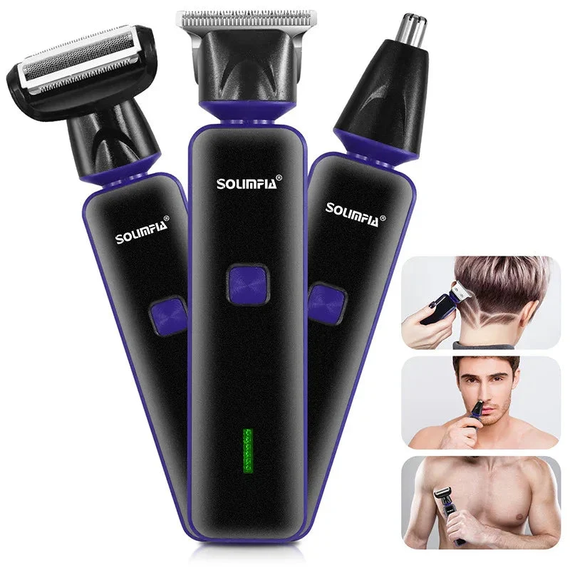 3-In-1 Nose Hair Trimmer Men's Multifunctional Hair Shaver