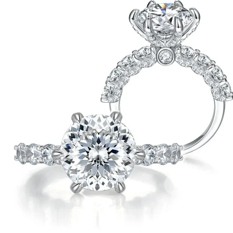 Women's 5 Karat Cut Full Moissanite Luxury Ring