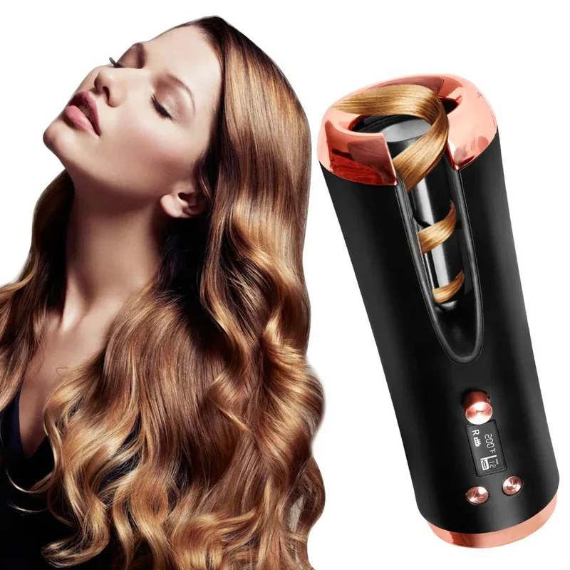 Portable Automatic Travel Smart Wireless Lcd Curling Iron