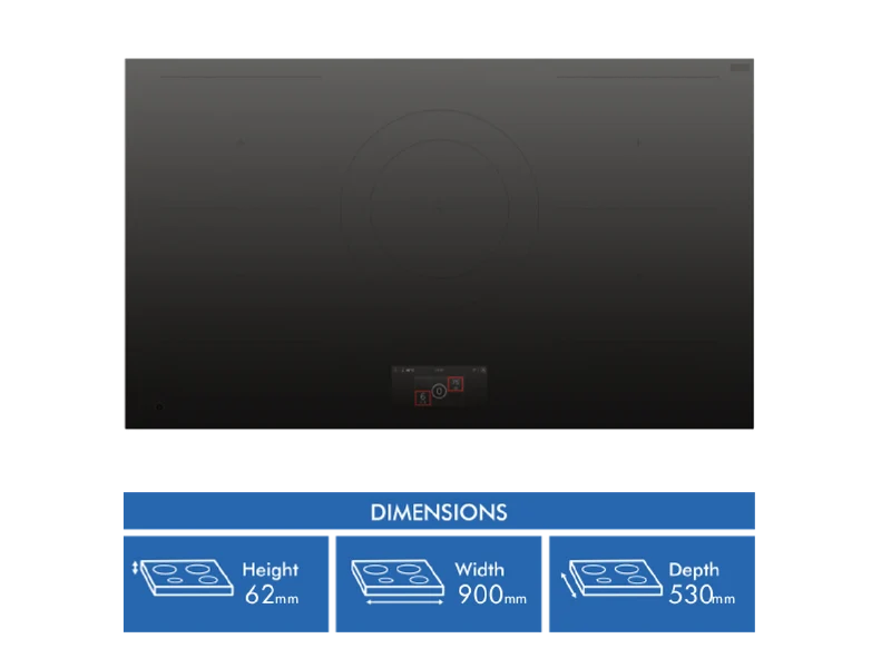 Fisher & Paykel 90cm Series 9 5 Zone Induction Cooktop, SmartZone