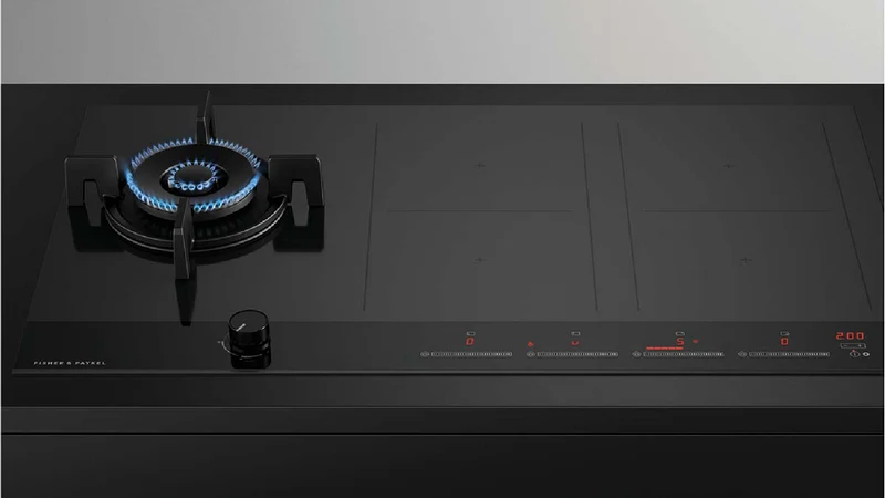 Fisher & Paykel 90cm Series 9 1 Burner + 4 Zone Hybrid Cooktop, 2 SmartZones, LPG