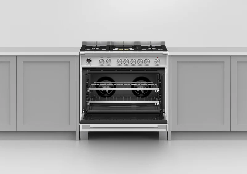 Fisher & Paykel 90cm Series 9 Classic 5 Burner Dual Fuel Pyrolytic Cooker