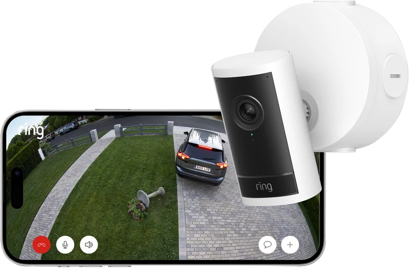 Ring Outdoor Camera 4K Pro - POE Security Camera - White