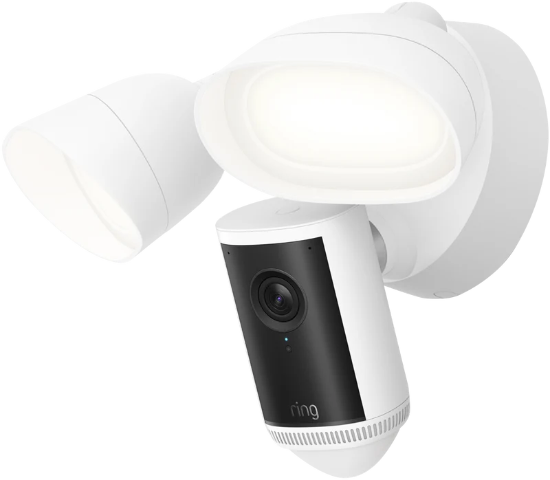 Ring Floodlight Camera 4K Pro - Wired Security Camera - White