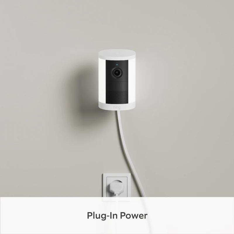 Ring Spotlight Camera 2K - Plug-In Security Camera - Black