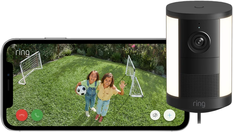 Ring Spotlight Camera 2K - Plug-In Security Camera - Black