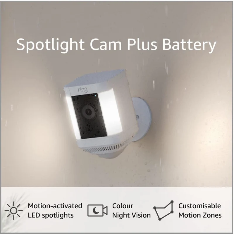 Ring Spotlight Camera Plus Battery (White)