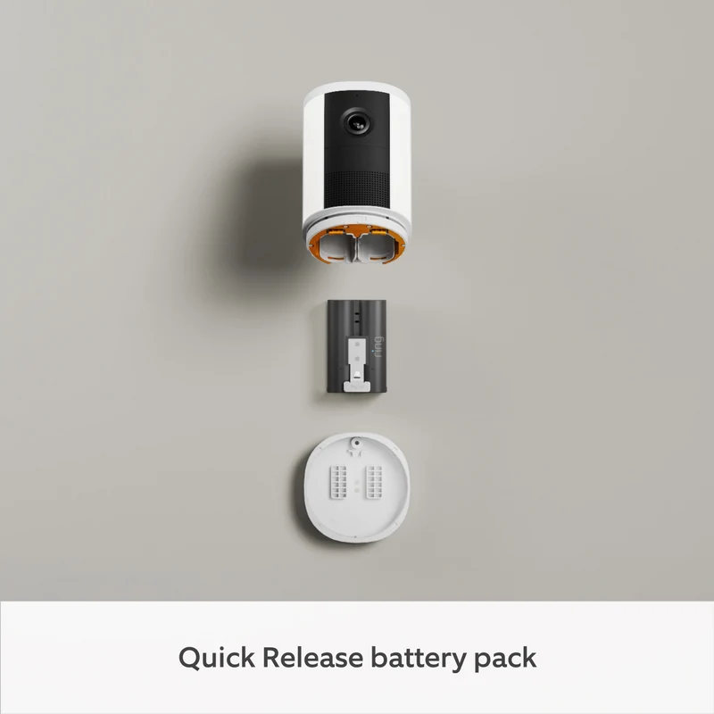 Ring Spotlight Camera 2K - Battery Security Camera - White - 2 Pack