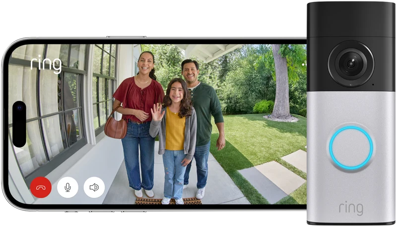Ring Wired Video Doorbell 2K Plus - DIN Rail