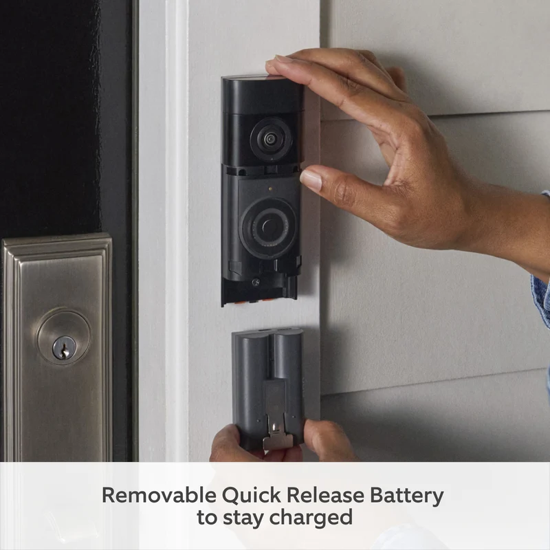 Ring Battery Video Doorbell 2K Plus - Nickel Silver