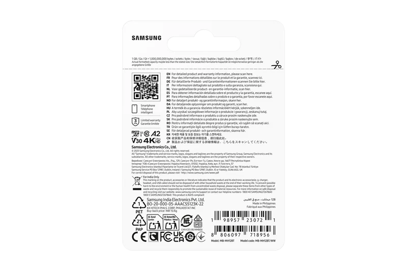 Samsung 128GB T9 Micro SD Memory Card UHS-1 / Class 10