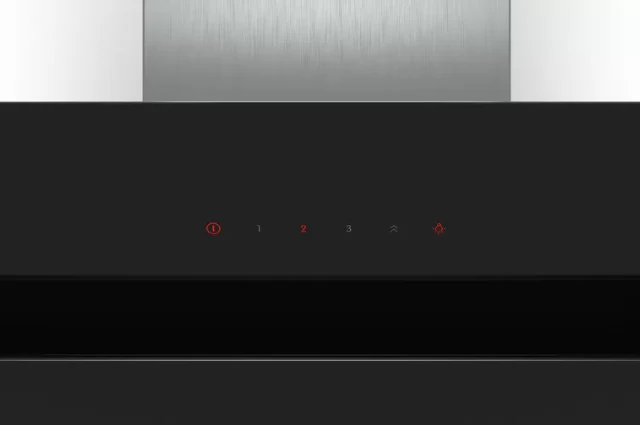 BOSCH DWK98JM60 Series 6 Wall-mounted cooker hood 90 cm clear glass black printed