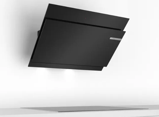 BOSCH DWK98JM60 Series 6 Wall-mounted cooker hood 90 cm clear glass black printed
