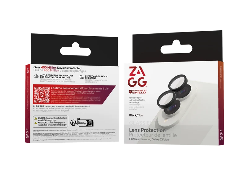 ZAGG Galaxy Z Fold8 Glass Camera Protector Black