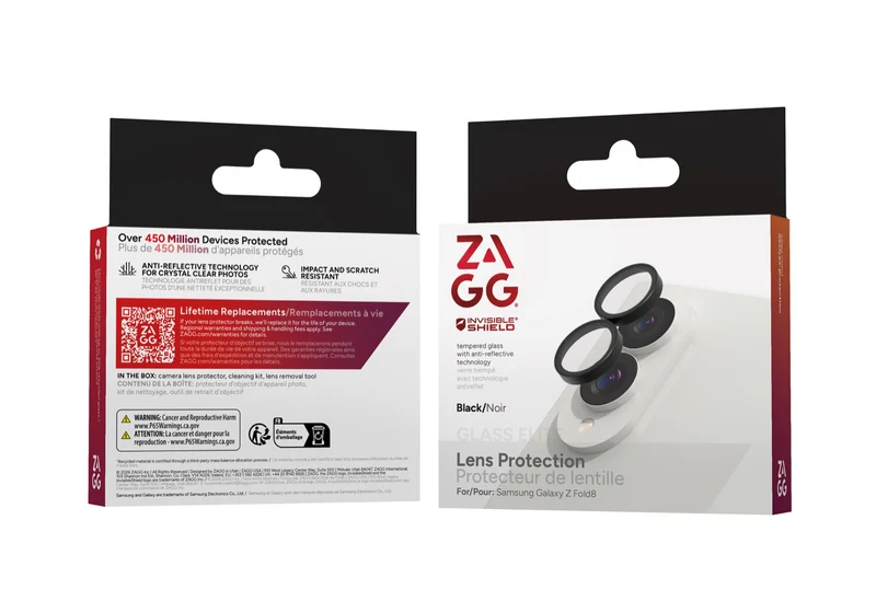 ZAGG Galaxy Z Fold8 Glass Camera Protector Black