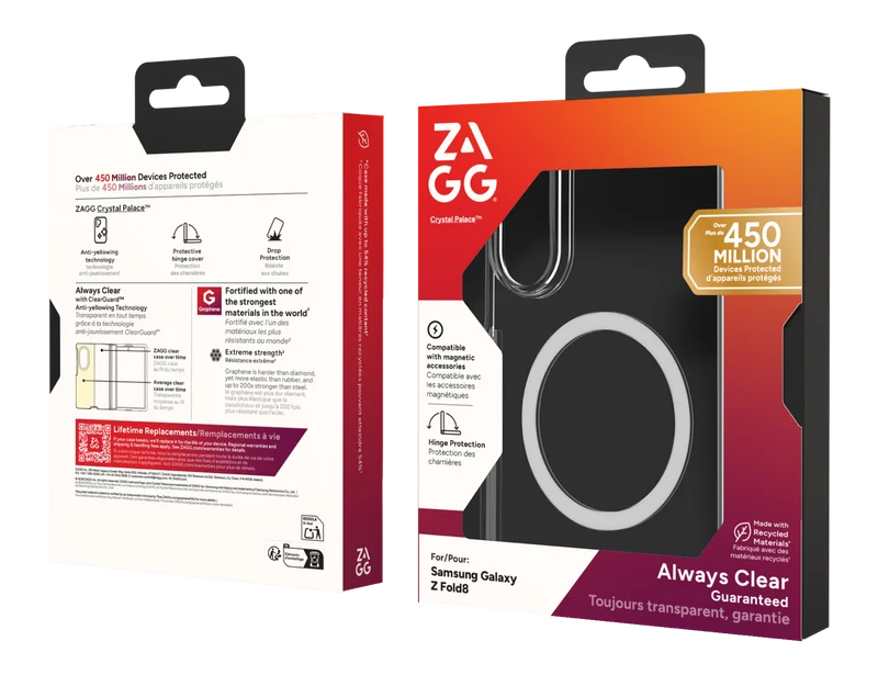 ZAGG Galaxy Z Fold8 Ultra Crystal Palace Snap Case Clear