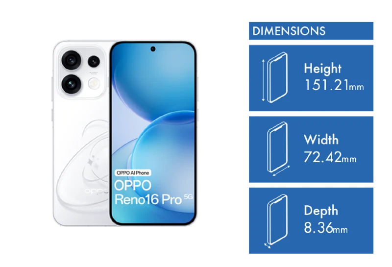 OPPO Reno16 Pro 5G 512GB Pop White
