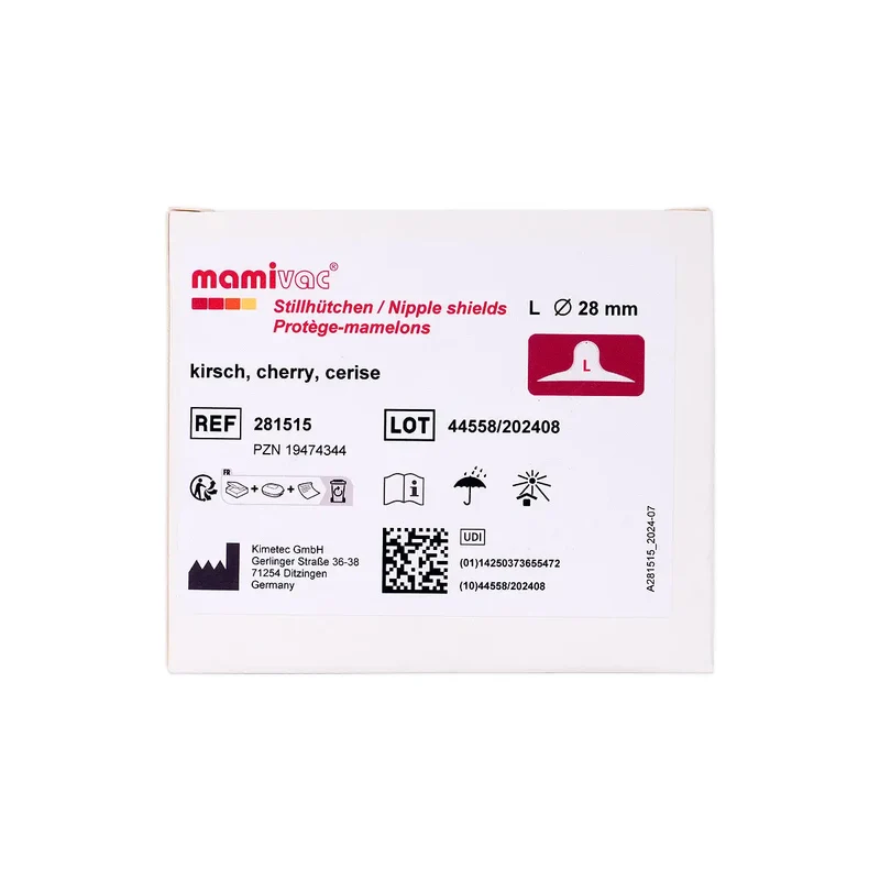mamivac Nipple Shields Cherry Shape 28mm - L (Box/2pcs)