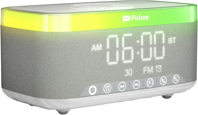 Pixbee 5-in-1 Alarm Clock with Charging Dock