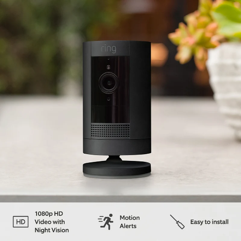 Ring Stick Up Cam Wireless Security Camera Gen3 (Black)