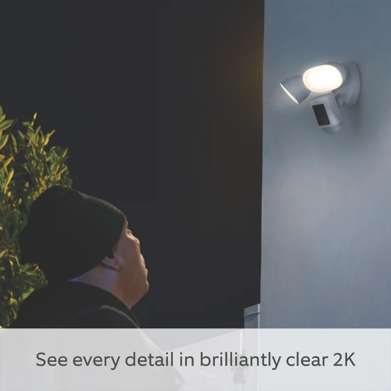 Ring Floodlight Cam Pro 2K Wired (White)