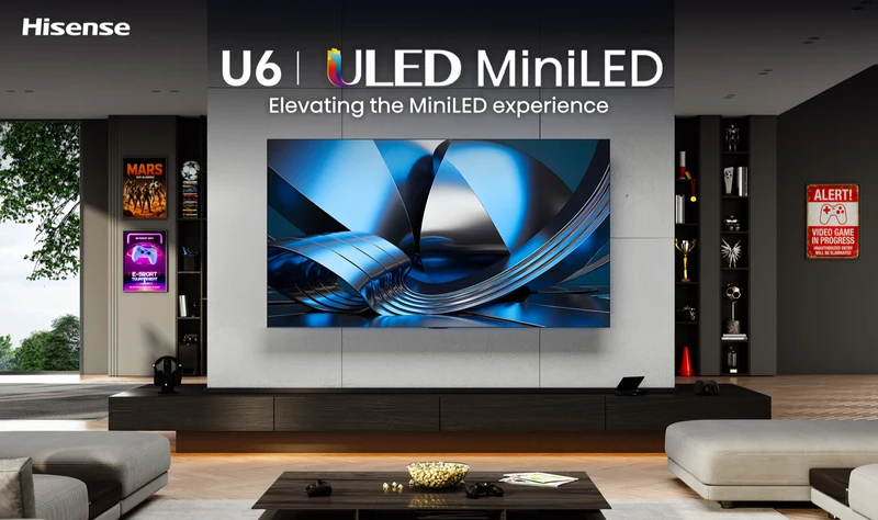 Hisense 65" U6SAU 4K ULED MiniLED Hi-QLED 144Hz Smart AI TV 2026