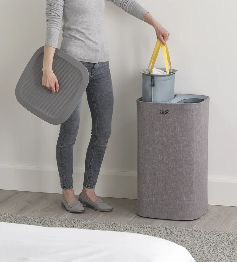 Joseph Joseph Tota 60 Litre Laundry Separation Basket Grey