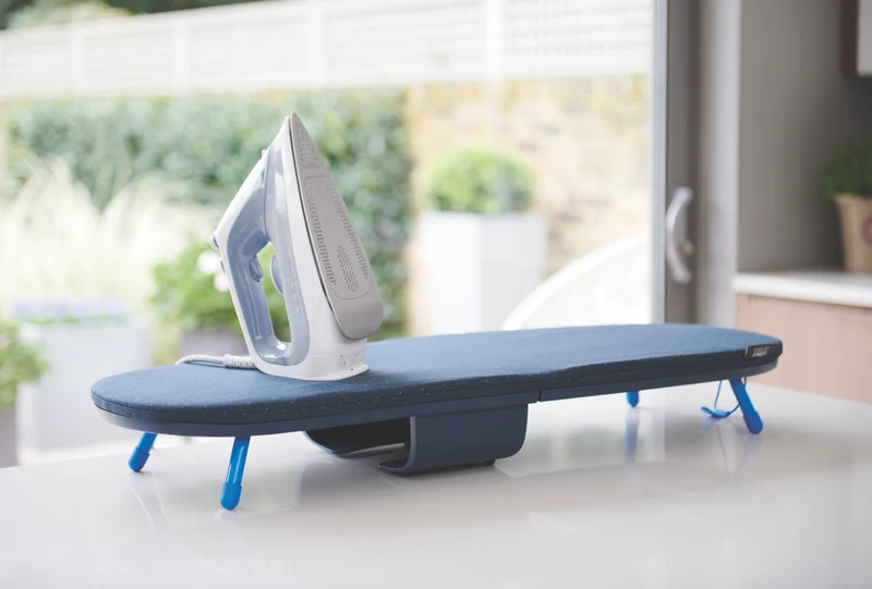 Joseph Joseph Pocket Plus Folding Ironing Board with Advanced Cover Blue