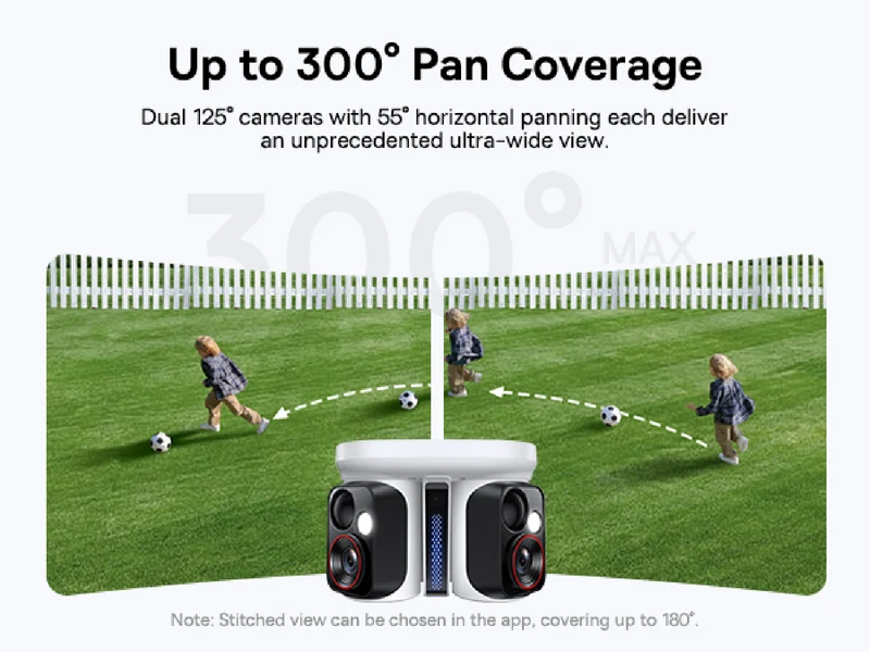 Baseus X1 Pro 3K Dual Lens Solar-Powered Security Camera