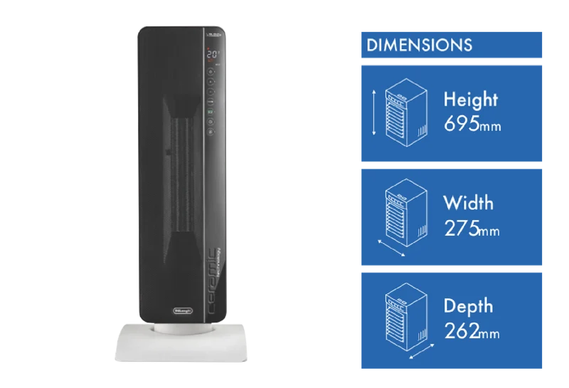 DeLonghi 2400W Electronic Ceramic Tower Heater