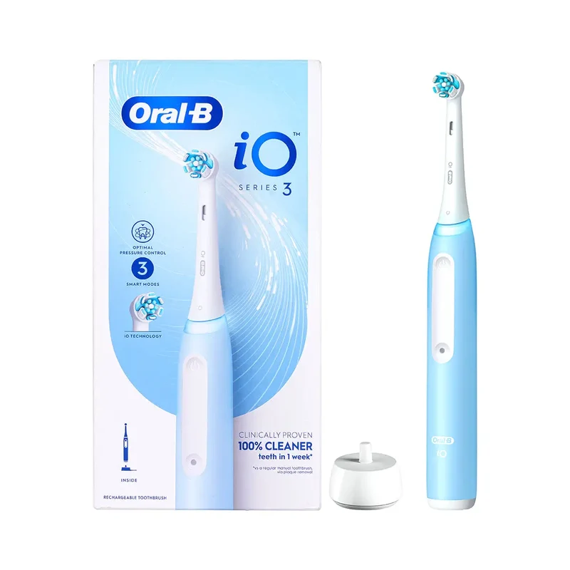 Oral-B iO Series 3 Rechargeable Toothbrush-Ice Blue