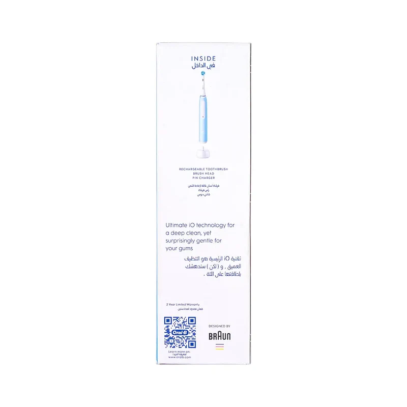 Oral-B iO Series 3 Rechargeable Toothbrush-Ice Blue