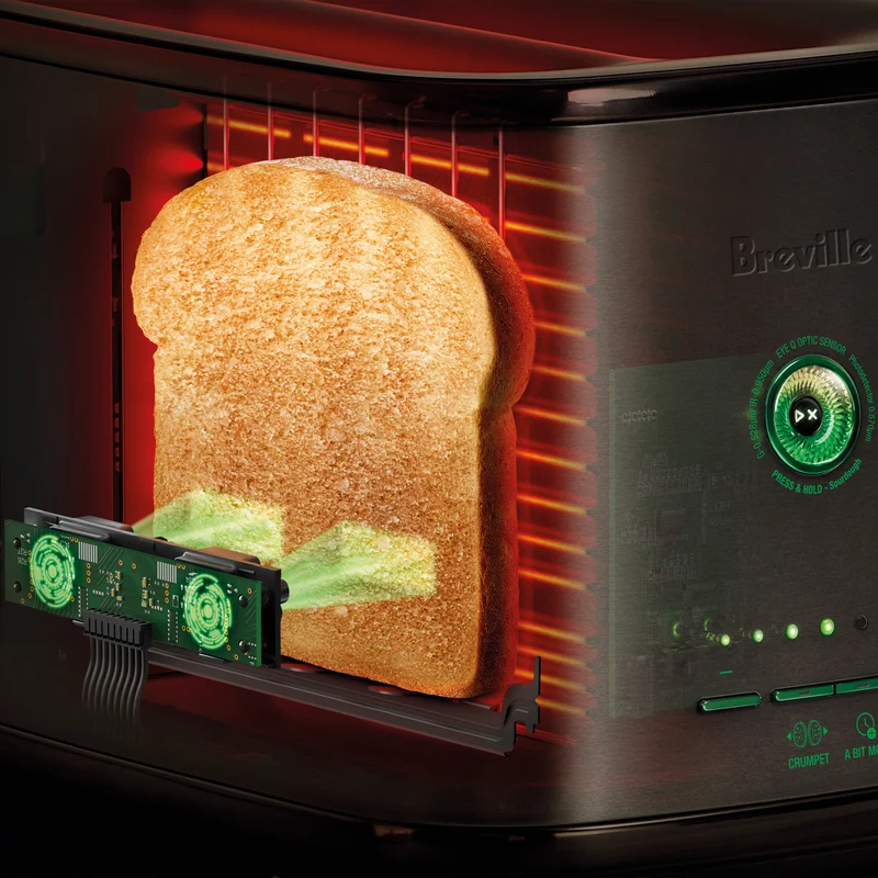 Breville The Eye Q 850 Auto 2 Slice Black Truffle Toaster