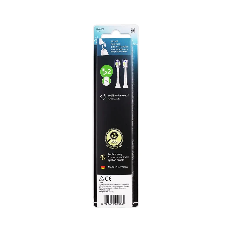 Philips Sonicare W2 Optimal White 2 Brush Heads -HX6062/14