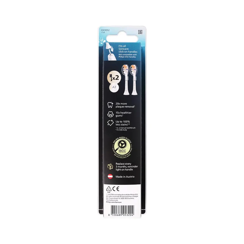 Philips Sonicare A3 Premium 2 Brush Heads White HX9092/14