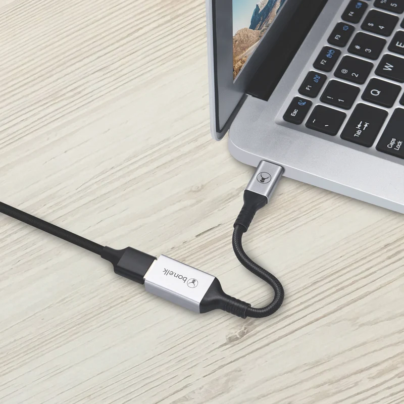 Bonelk USB-C to USB-A Adapter 15cm (Black)