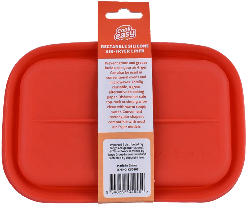 Cook Easy 20cm Rectangle Collapsible Silicone Air Fryer Liner