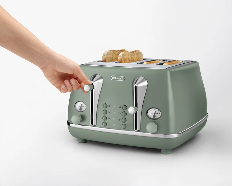 DeLonghi Icona Capitals 4 Slice Toaster Copenhagen Green