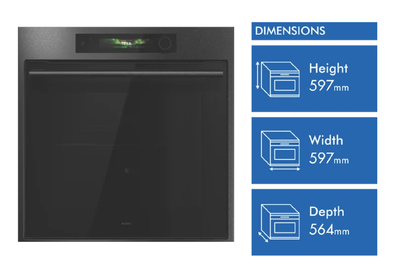 ASKO Craft Frame 60cm Pyrolytic Oven, Black Steel