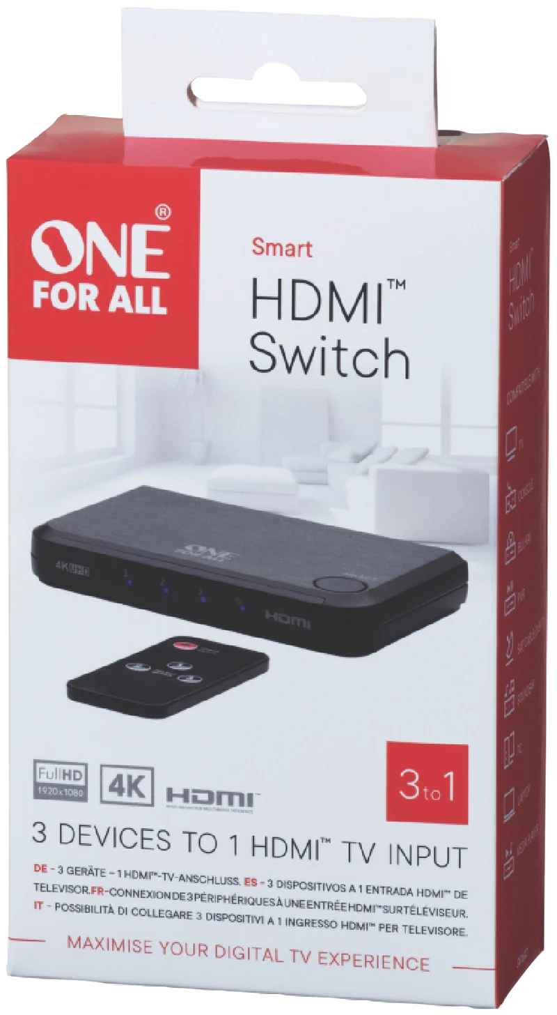 One For All HDMI 3-Way Smart switch