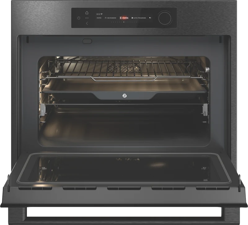 ASKO Craft Frame 45cm Combi Microwave Oven, Black Steel