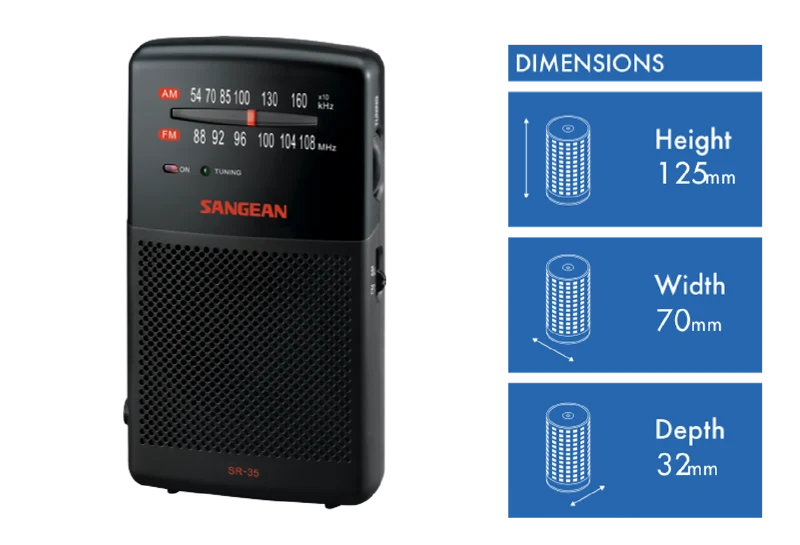 Sangean AM/FM Portable Radio