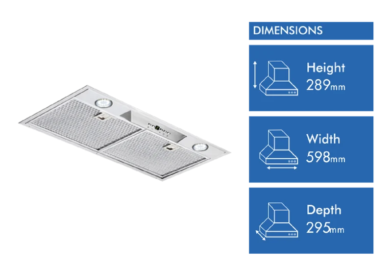 Schweigen 60cm Silent Undermount Rangehood with Inline Motor, Stainless Steel ** 2 BOXES **