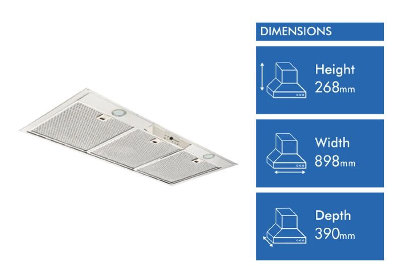 Schweigen 90cm Silent Undermount Rangehood, Stainless Steel ** 2 BOXES**