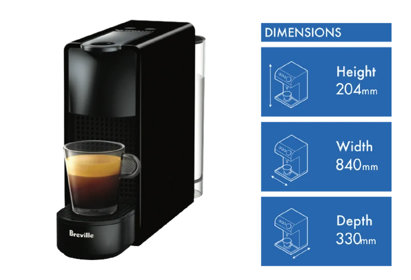 Nespresso Essenza Mini Capsule Coffee Machine Solo Black