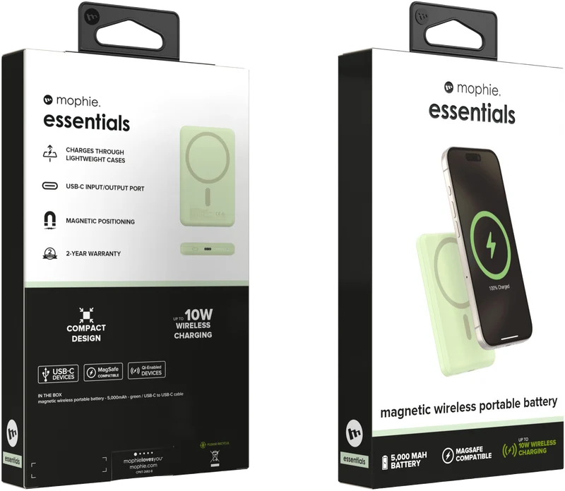 Mophie Essential Snap+ PowerStation 5K Green