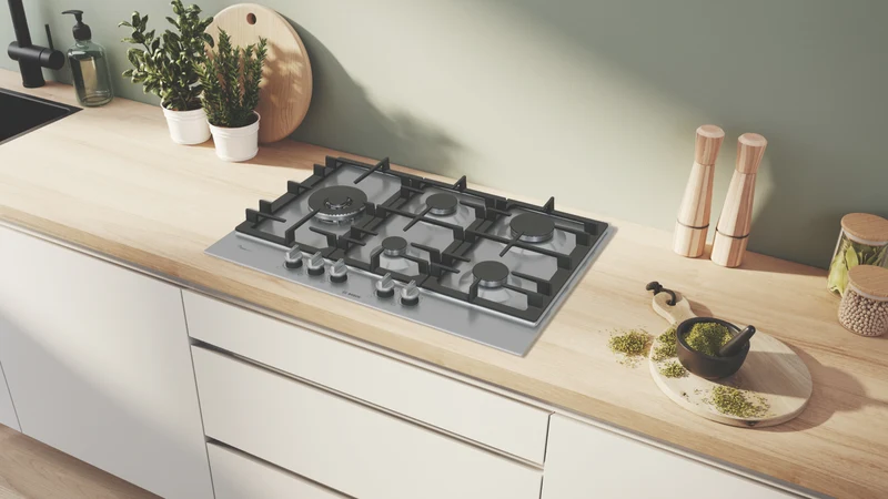 Bosch Series 6, 75cm Gas Cooktop - Stainless Steel
