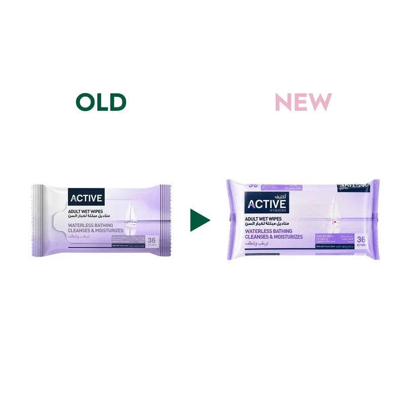 Active Hygiene Adult Wet Wipes 36pcs