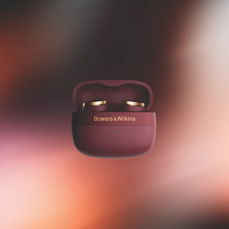 Bowers and Wilkins PI8 Noise Cancelling Earbuds Burgundy