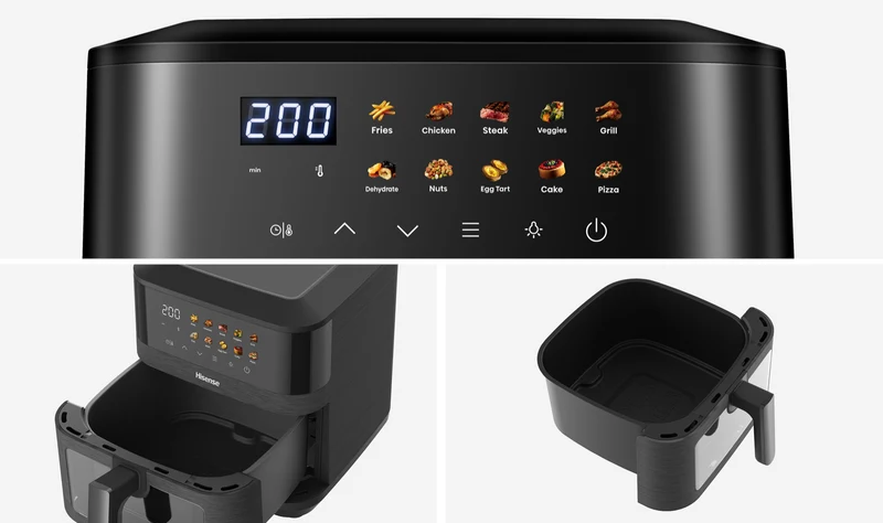 Hisense 8 Litre Air Fryer With Window And Colour display